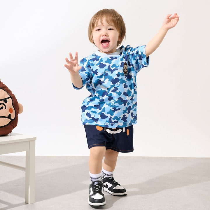 日本童裝 XLARGE KIDS 迷彩猩猩上衣 80-140cm 男童款 夏季 TOPS