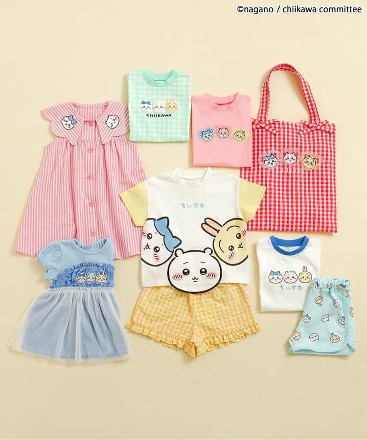 日本童裝 apres les cours x Chiikawa 格仔翻領連衣 70-80cm 女童款 初生嬰兒 夏季 Jumpsuit