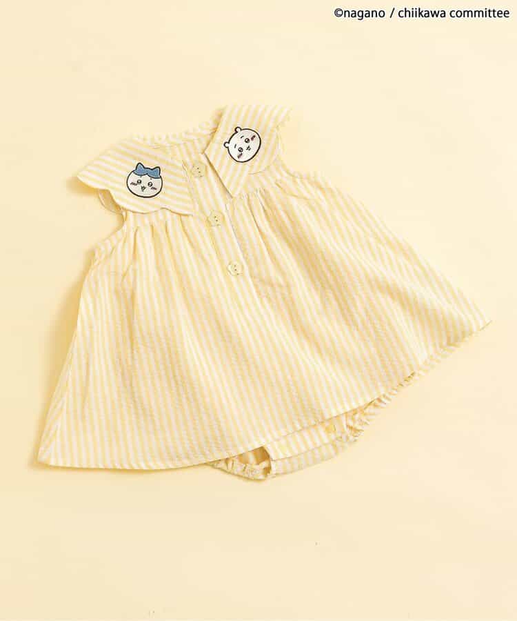 日本童裝 apres les cours x Chiikawa 格仔翻領連衣 70-80cm 女童款 初生嬰兒 夏季 Jumpsuit