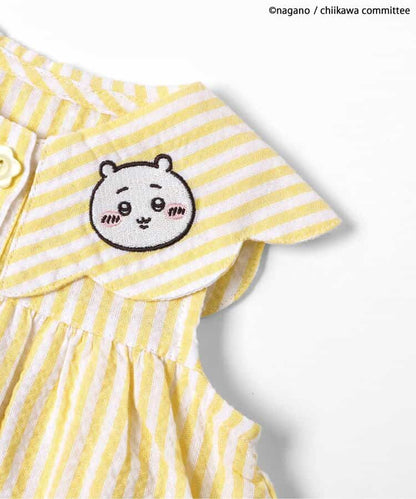 日本童裝 apres les cours x Chiikawa 格仔翻領連衣 70-80cm 女童款 初生嬰兒 夏季 Jumpsuit