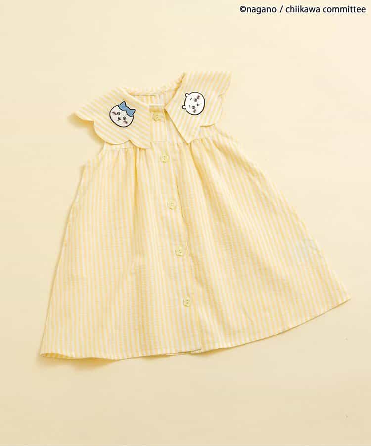 日本童裝 apres les cours x Chiikawa 格仔翻領連衣 80-140cm 女童款 初生嬰兒 夏季 DRESSES