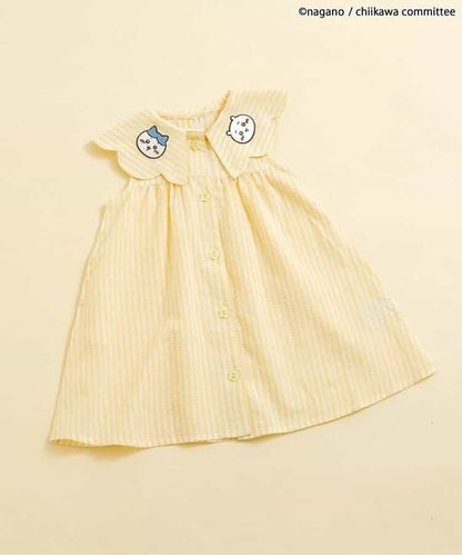 日本童裝 apres les cours x Chiikawa 格仔翻領連衣 80-140cm 女童款 初生嬰兒 夏季 DRESSES