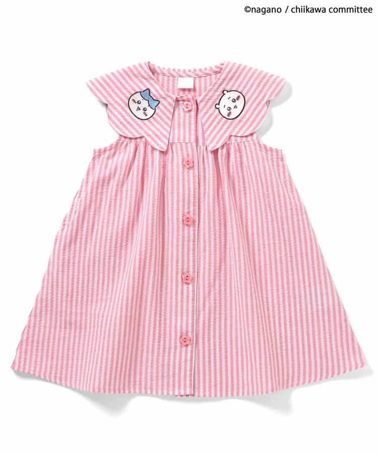 日本童裝 apres les cours x Chiikawa 格仔翻領連衣 80-140cm 女童款 初生嬰兒 夏季 DRESSES