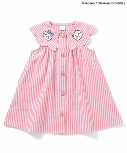 日本童裝 apres les cours x Chiikawa 格仔翻領連衣 80-140cm 女童款 初生嬰兒 夏季 DRESSES