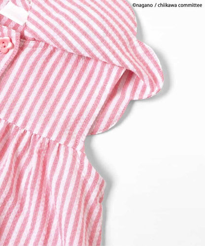 日本童裝 apres les cours x Chiikawa 格仔翻領連衣 80-140cm 女童款 初生嬰兒 夏季 DRESSES