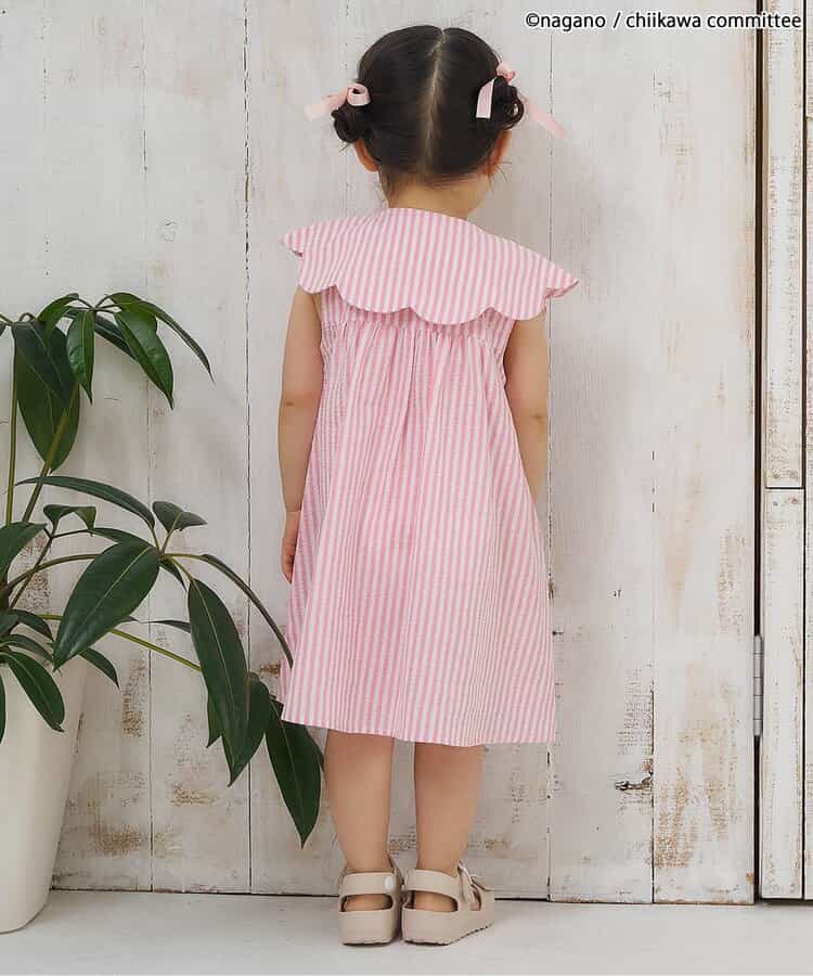 日本童裝 apres les cours x Chiikawa 格仔翻領連衣 80-140cm 女童款 初生嬰兒 夏季 DRESSES