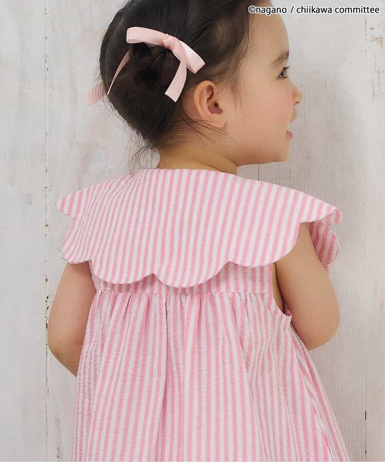 日本童裝 apres les cours x Chiikawa 格仔翻領連衣 80-140cm 女童款 初生嬰兒 夏季 DRESSES