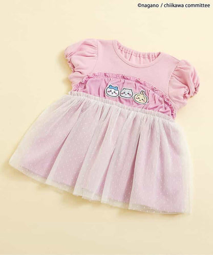 日本童裝 apres les cours x Chiikawa 薄紗拼接上衣 80-140cm 女童款 夏季 TOPS