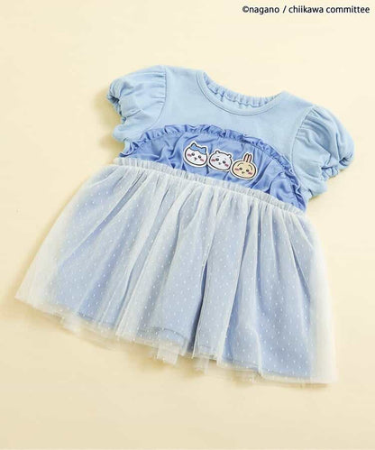日本童裝 apres les cours x Chiikawa 薄紗拼接上衣 80-140cm 女童款 夏季 TOPS