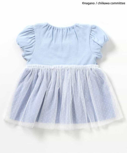 日本童裝 apres les cours x Chiikawa 薄紗拼接上衣 80-140cm 女童款 夏季 TOPS