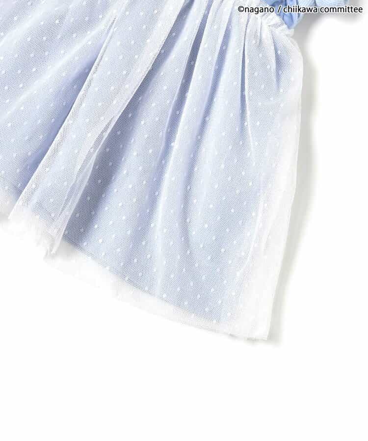 日本童裝 apres les cours x Chiikawa 薄紗拼接上衣 80-140cm 女童款 夏季 TOPS