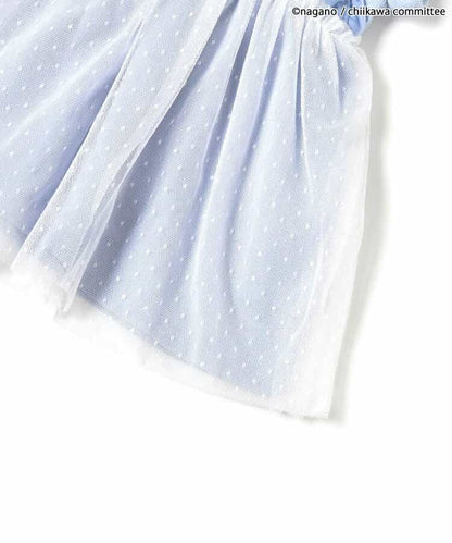 日本童裝 apres les cours x Chiikawa 薄紗拼接上衣 80-140cm 女童款 夏季 TOPS