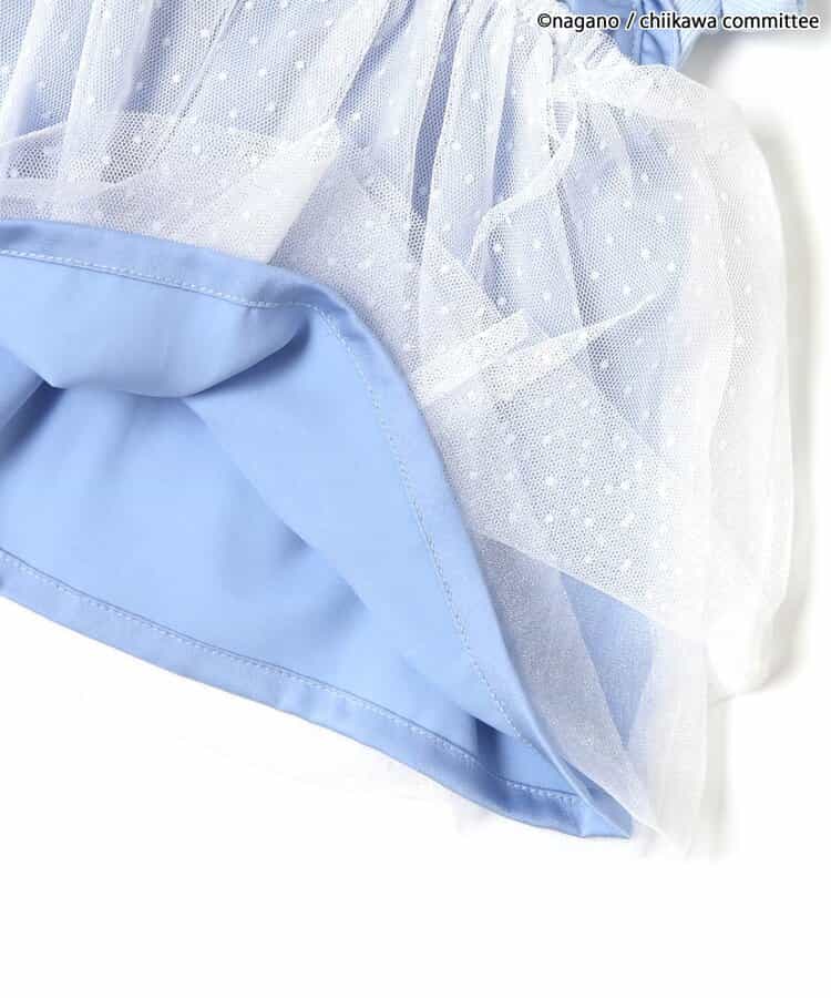 日本童裝 apres les cours x Chiikawa 薄紗拼接上衣 80-140cm 女童款 夏季 TOPS