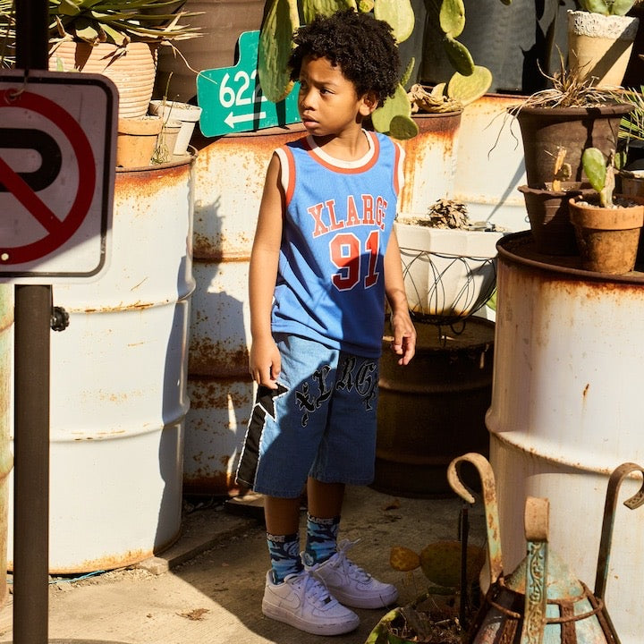 日本童裝 XLARGE KIDS 編號網眼印花背心 90-140cm 男童款 夏季 TOPS