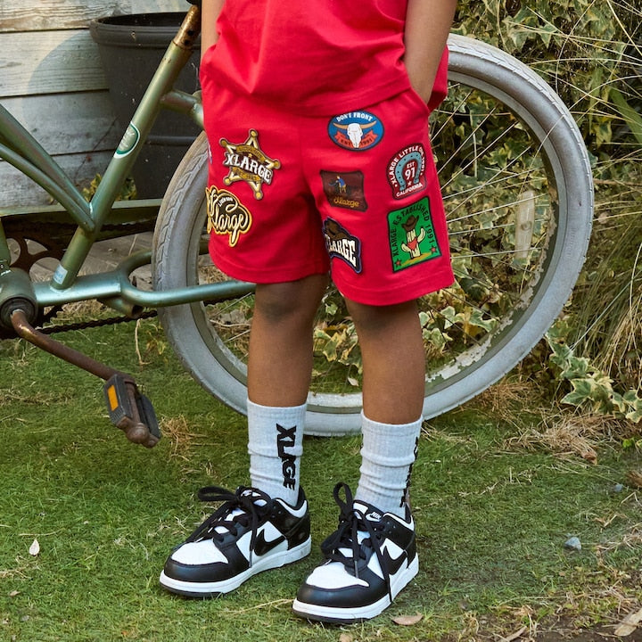 日本童裝 XLARGE KIDS 貼布徽章短褲 80-140cm 男童款 夏季 PANTS