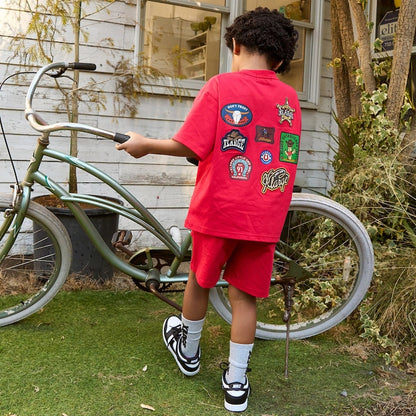 日本童裝 XLARGE KIDS 貼布徽章短褲 80-140cm 男童款 夏季 PANTS