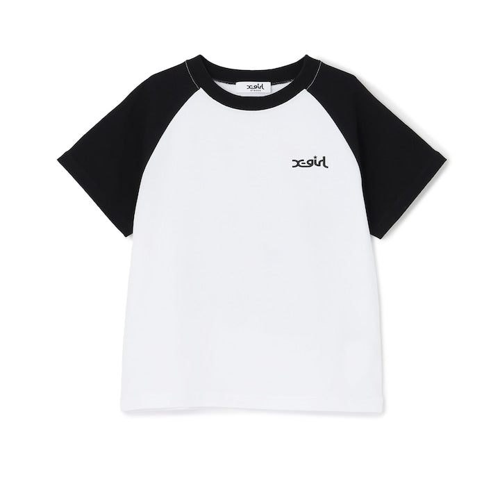 日本童裝 X-girl Stages Logo插肩短袖上衣 110-140cm 女童款 夏季 TOPS