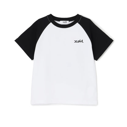 日本童裝 X-girl Stages Logo插肩短袖上衣 110-140cm 女童款 夏季 TOPS