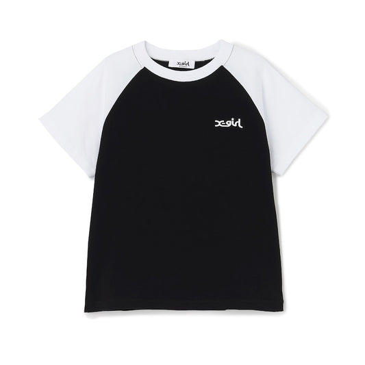 日本童裝 X-girl Stages Logo插肩短袖上衣 110-140cm 女童款 夏季 TOPS