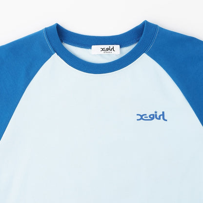 日本童裝 X-girl Stages Logo插肩短袖上衣 110-140cm 女童款 夏季 TOPS