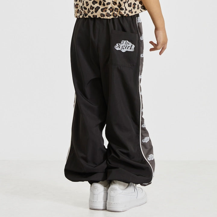日本童裝 X-girl Stages 接觸冷感 側邊印花長褲 90-140cm 女童款 夏季 PANTS