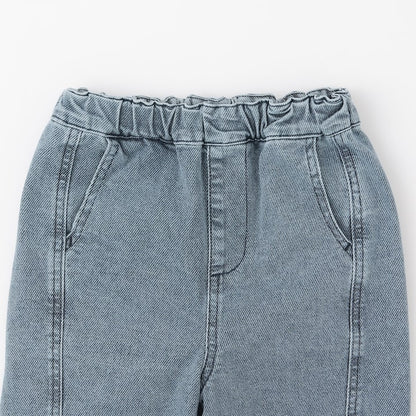 日本童裝 X-girl Stages 鑲鑽Logo喇叭牛仔長褲 90-140cm 女童款 夏季 PANTS