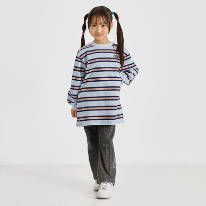 日本童裝 X-girl Stages 鑲鑽Logo喇叭牛仔長褲 90-140cm 女童款 夏季 PANTS