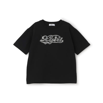 日本童裝 X-girl Stages 水鑽Logo短袖上衣 90-140cm 女童款 夏季 TOPS