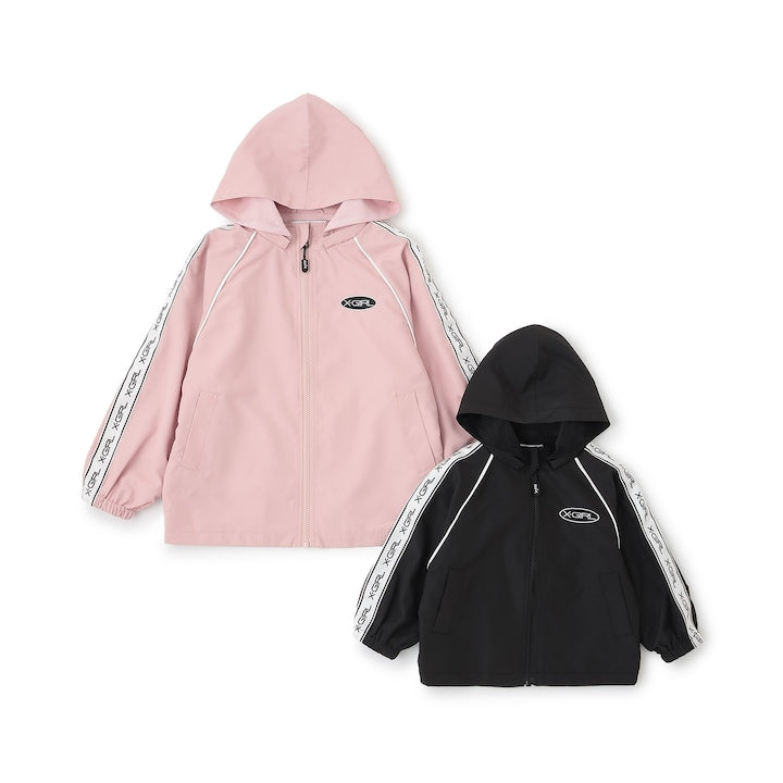 日本童裝 X-girl Stages 防水系列 肩部印花外套 90-140cm 女童款 夏季 OUTERWEAR