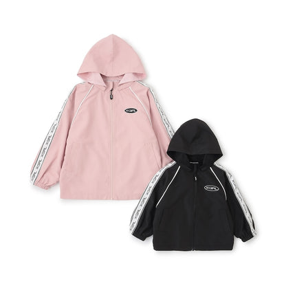 日本童裝 X-girl Stages 防水系列 肩部印花外套 90-140cm 女童款 夏季 OUTERWEAR