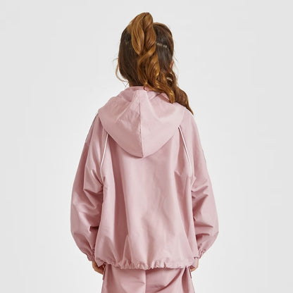 日本童裝 X-girl Stages 防水系列 肩部印花外套 90-140cm 女童款 夏季 OUTERWEAR