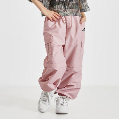 日本童裝 X-girl Stages 防水系列 工裝長褲可變短褲 90-140cm 女童款 夏季 PANTS