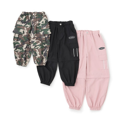 日本童裝 X-girl Stages 防水系列 工裝長褲可變短褲 90-140cm 女童款 夏季 PANTS