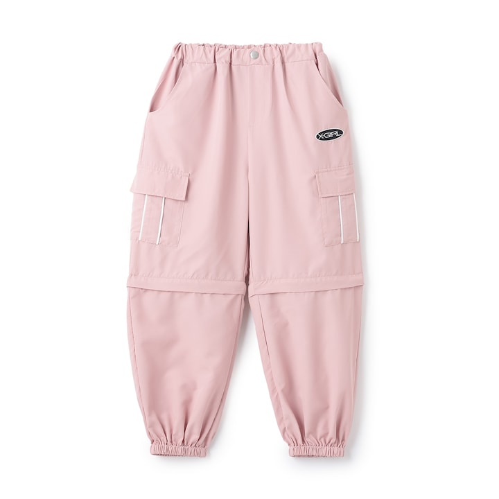日本童裝 X-girl Stages 防水系列 工裝長褲可變短褲 90-140cm 女童款 夏季 PANTS