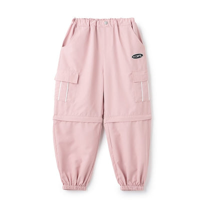 日本童裝 X-girl Stages 防水系列 工裝長褲可變短褲 90-140cm 女童款 夏季 PANTS