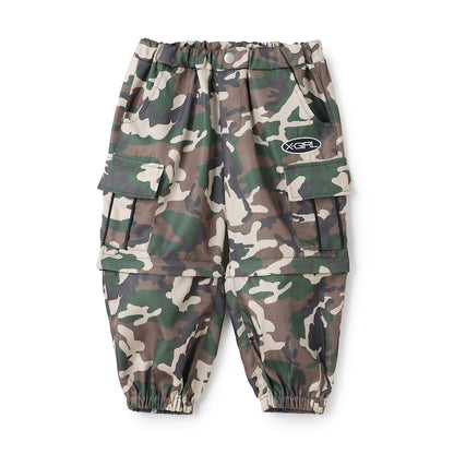 日本童裝 X-girl Stages 防水系列 工裝長褲可變短褲 90-140cm 女童款 夏季 PANTS