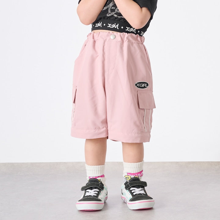 日本童裝 X-girl Stages 防水系列 工裝長褲可變短褲 90-140cm 女童款 夏季 PANTS