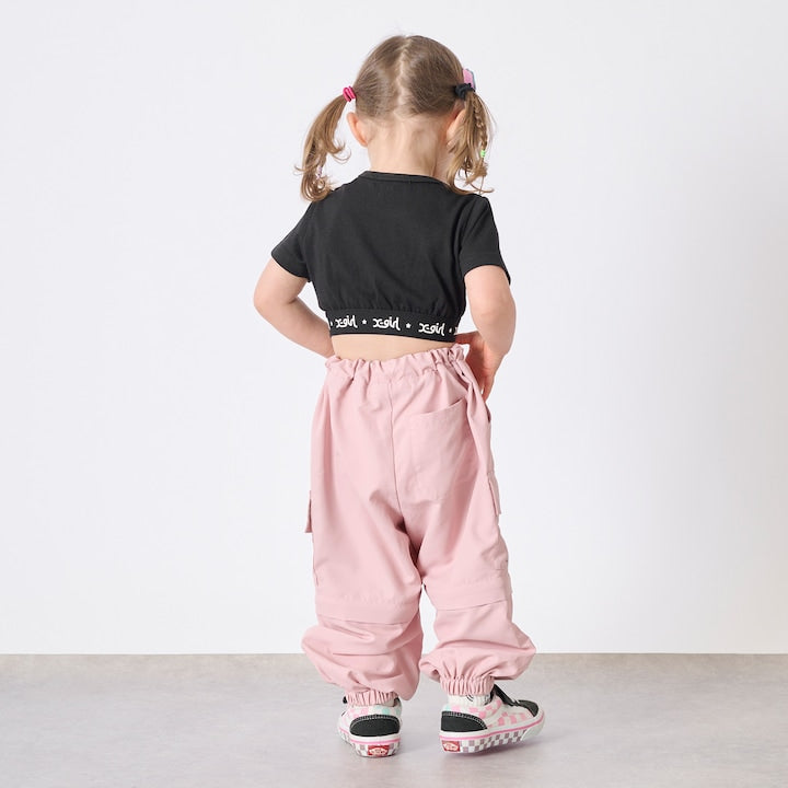 日本童裝 X-girl Stages 防水系列 工裝長褲可變短褲 90-140cm 女童款 夏季 PANTS