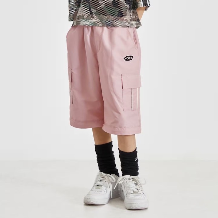 日本童裝 X-girl Stages 防水系列 工裝長褲可變短褲 90-140cm 女童款 夏季 PANTS
