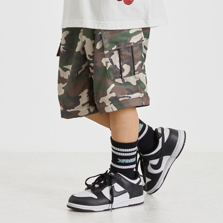 日本童裝 X-girl Stages 防水系列 工裝長褲可變短褲 90-140cm 女童款 夏季 PANTS