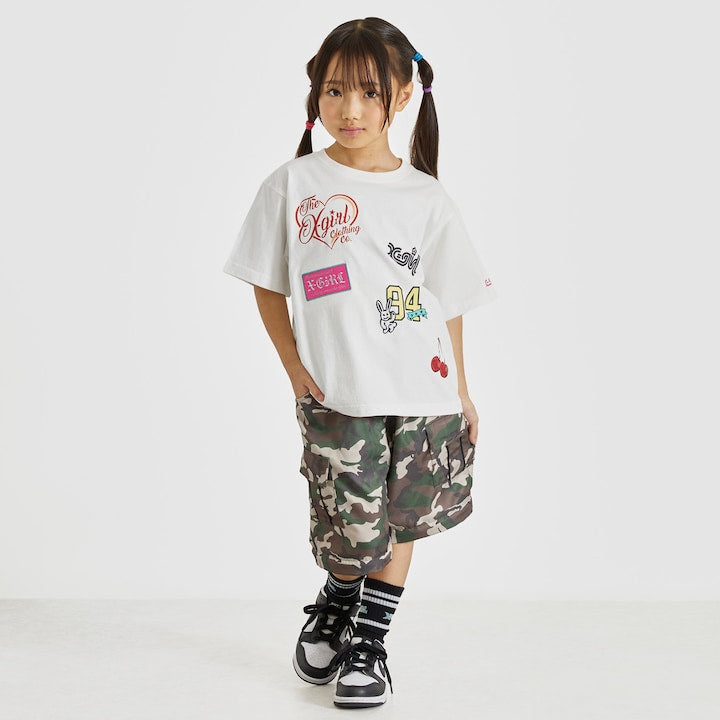 日本童裝 X-girl Stages 防水系列 工裝長褲可變短褲 90-140cm 女童款 夏季 PANTS