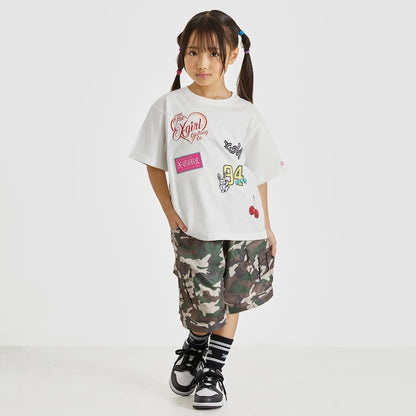 日本童裝 X-girl Stages 防水系列 工裝長褲可變短褲 90-140cm 女童款 夏季 PANTS