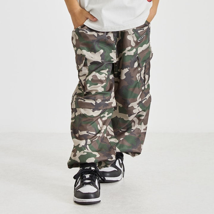 日本童裝 X-girl Stages 防水系列 工裝長褲可變短褲 90-140cm 女童款 夏季 PANTS