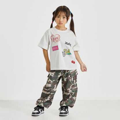 日本童裝 X-girl Stages 防水系列 工裝長褲可變短褲 90-140cm 女童款 夏季 PANTS