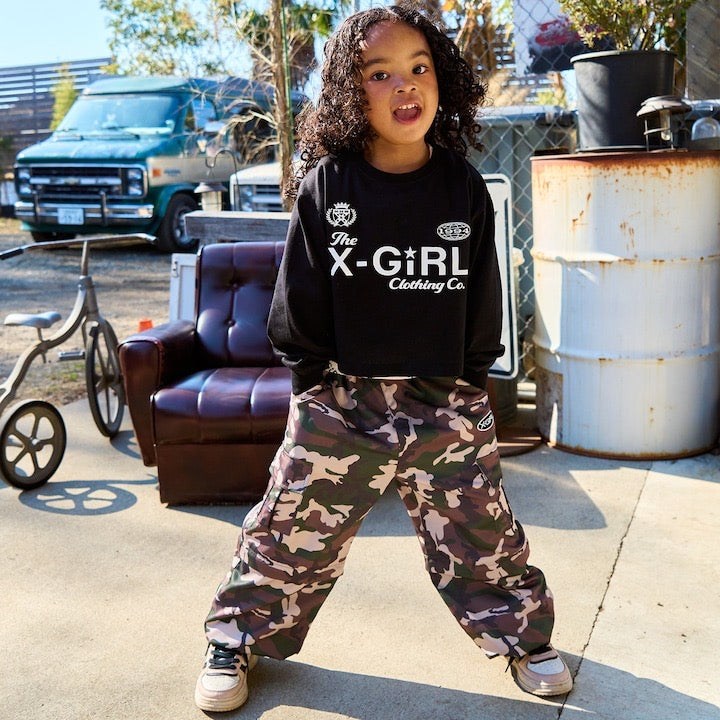 日本童裝 X-girl Stages Logo上衣及背心兩件套裝 90-140cm 女童款 夏季 TOPS