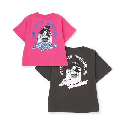 日本童裝 X-girl Stages 插畫印花短袖上衣 90-140cm 女童款 夏季 TOPS