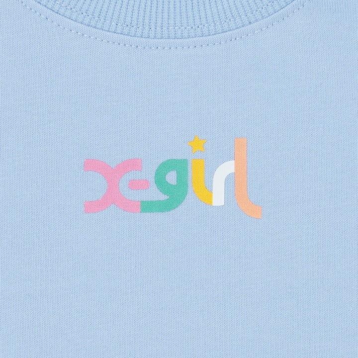 日本童裝 X-girl Stages 開衩袖口圖案上衣 80-140cm 女童款 夏季 TOPS