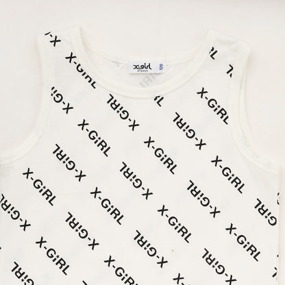日本童裝 X-girl Stages Logo上衣及背心兩件套裝 90-140cm 女童款 夏季 TOPS