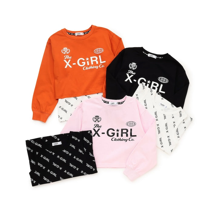 日本童裝 X-girl Stages Logo上衣及背心兩件套裝 90-140cm 女童款 夏季 TOPS
