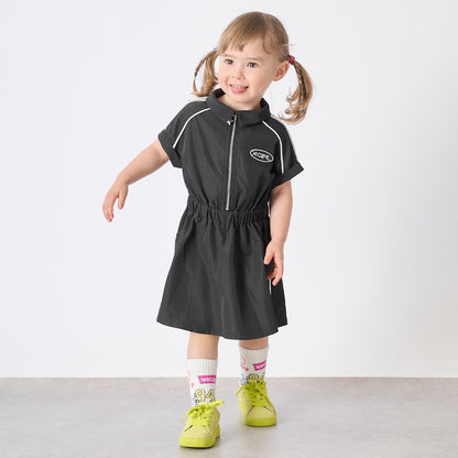 日本童裝 X-girl Stages 防水系列 工裝收腰連身裙 90-140cm 女童款 夏季 DRESSES